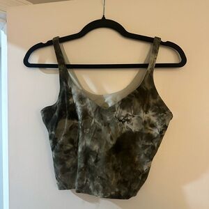 Lululemon green and white Tie-Dye Tank Top